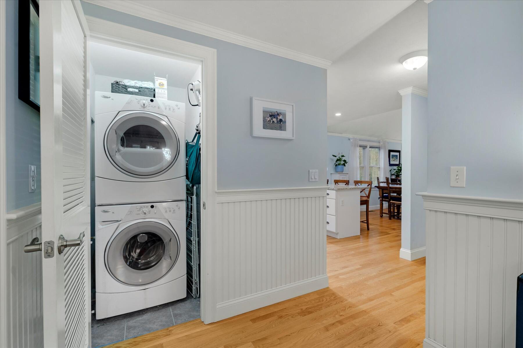 72 Dory Lane Eastham, MA 02642 - Photo 27 of 57 a view of a kitchen with washer and dryer