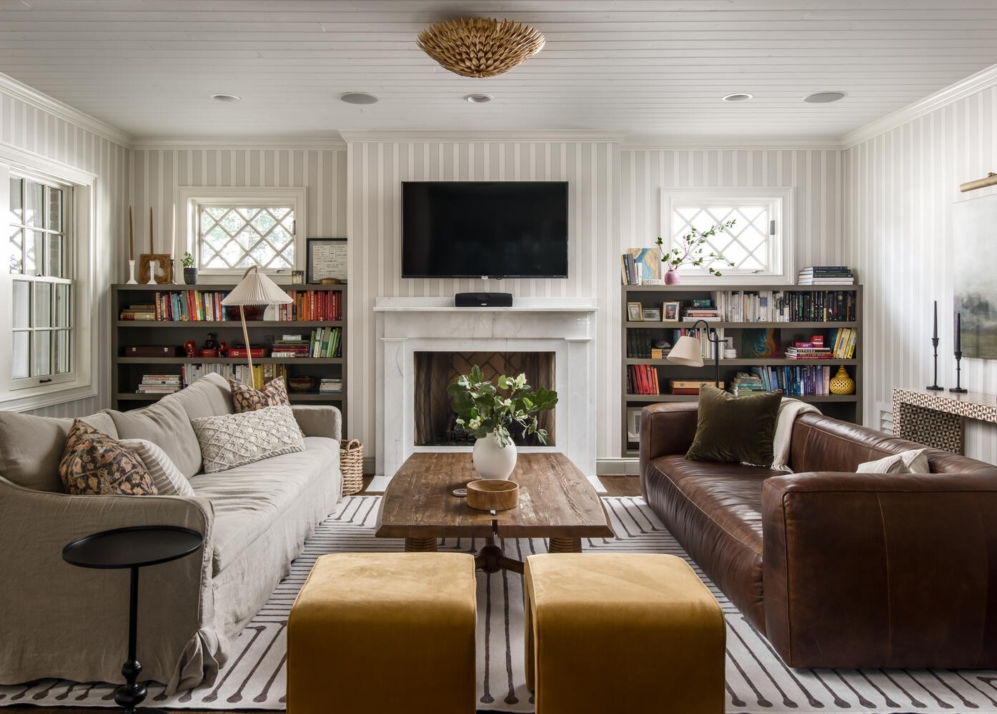 3904 Valley Road Nashville, TN 37205 - Photo 25 of 67 a living room with fireplace furniture and a flat screen tv