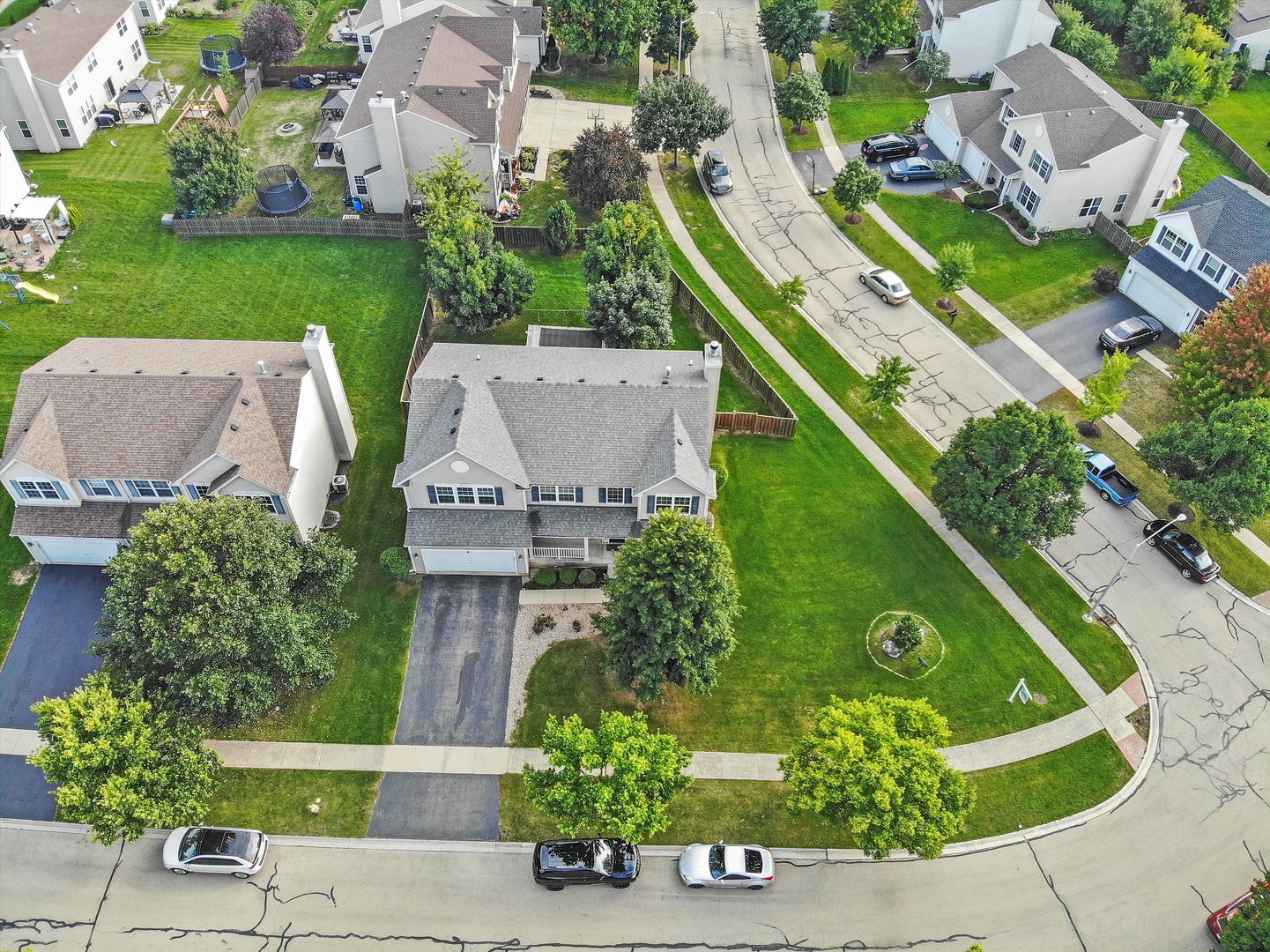 351 Claridge Circle Bolingbrook, IL 60440 - Photo 24 of 32 an aerial view of a house with a garden and a yard