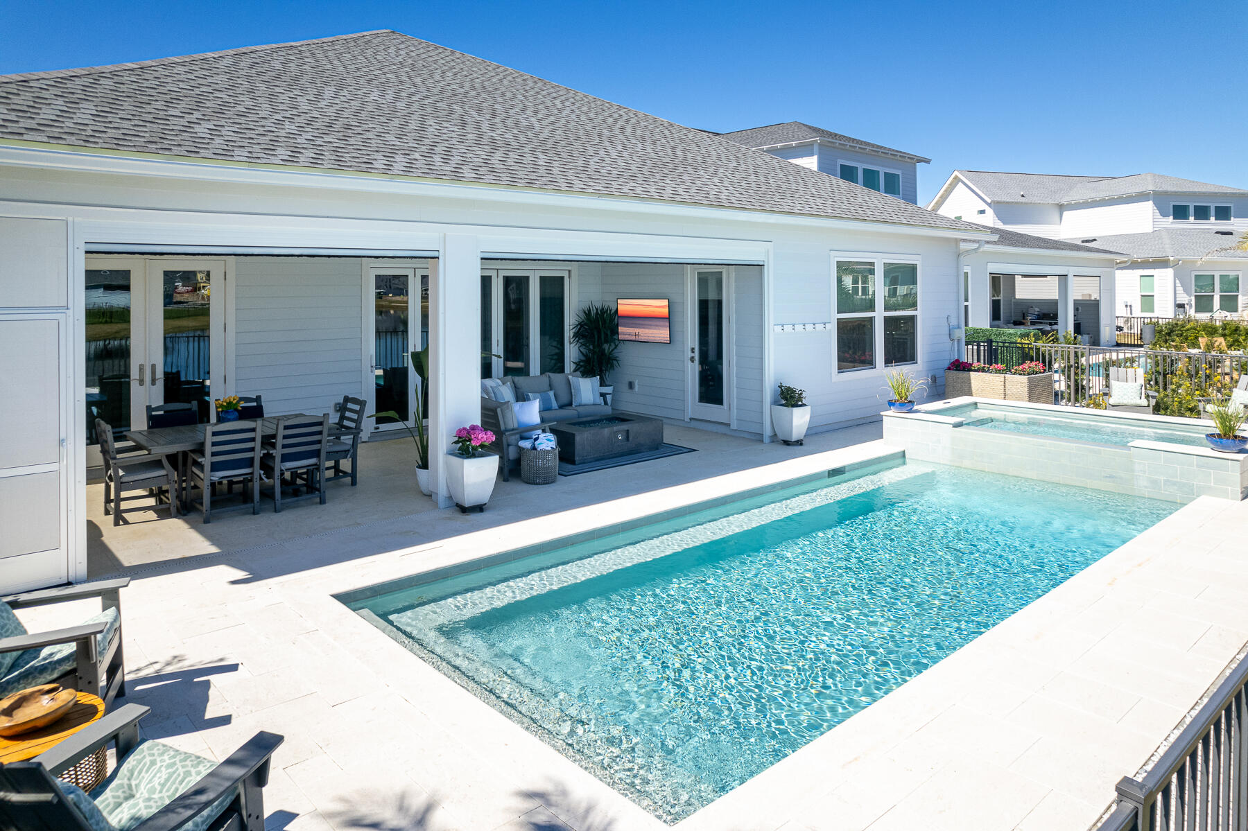 80 River Rise Way Inlet Beach Inlet Beach, FL 32461 - Photo 20 of 46 a view of a house with swimming pool and sitting area