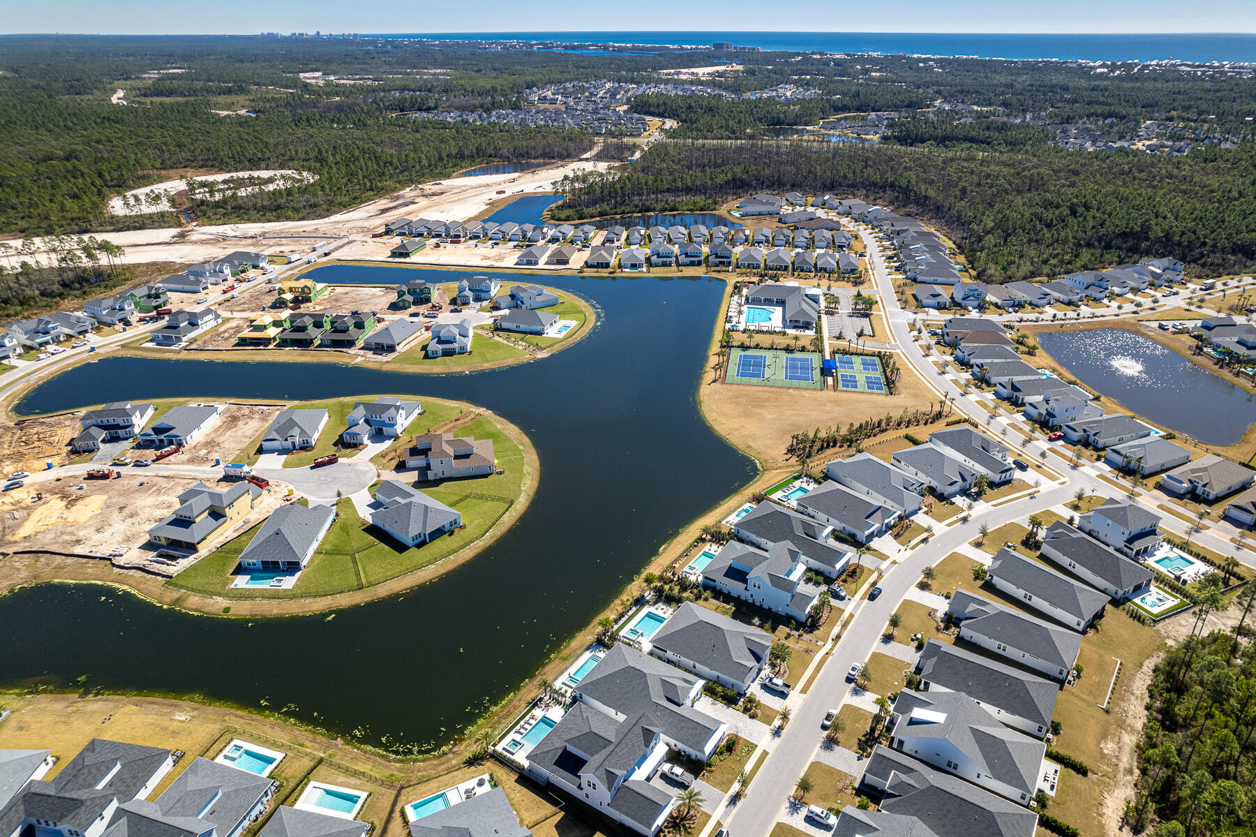 80 River Rise Way Inlet Beach Inlet Beach, FL 32461 - Photo 42 of 46 an aerial view of a house with a ocean view