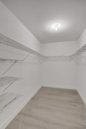 a view of a room with empty racks