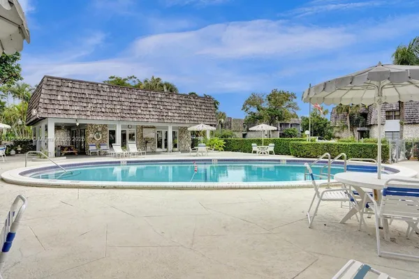 a outdoor space with furniture