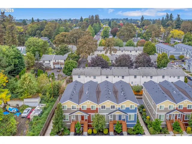 an aerial view of multiple house