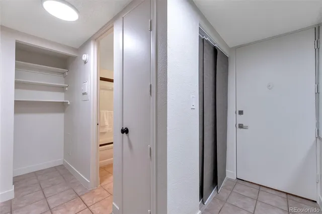 a view of a hallway with an empty space