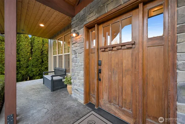 a view of porch with furniture