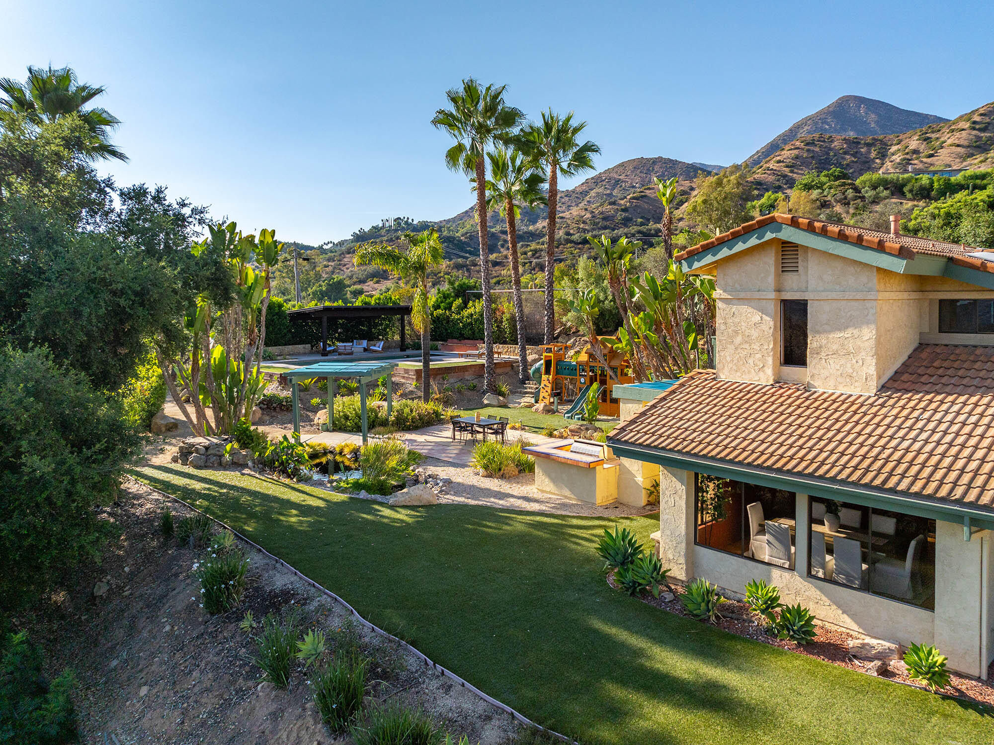 1119 North Signal Street Ojai, CA 93023 - Photo 13 of 83 Aerial front & side yard - 1119 N Signal