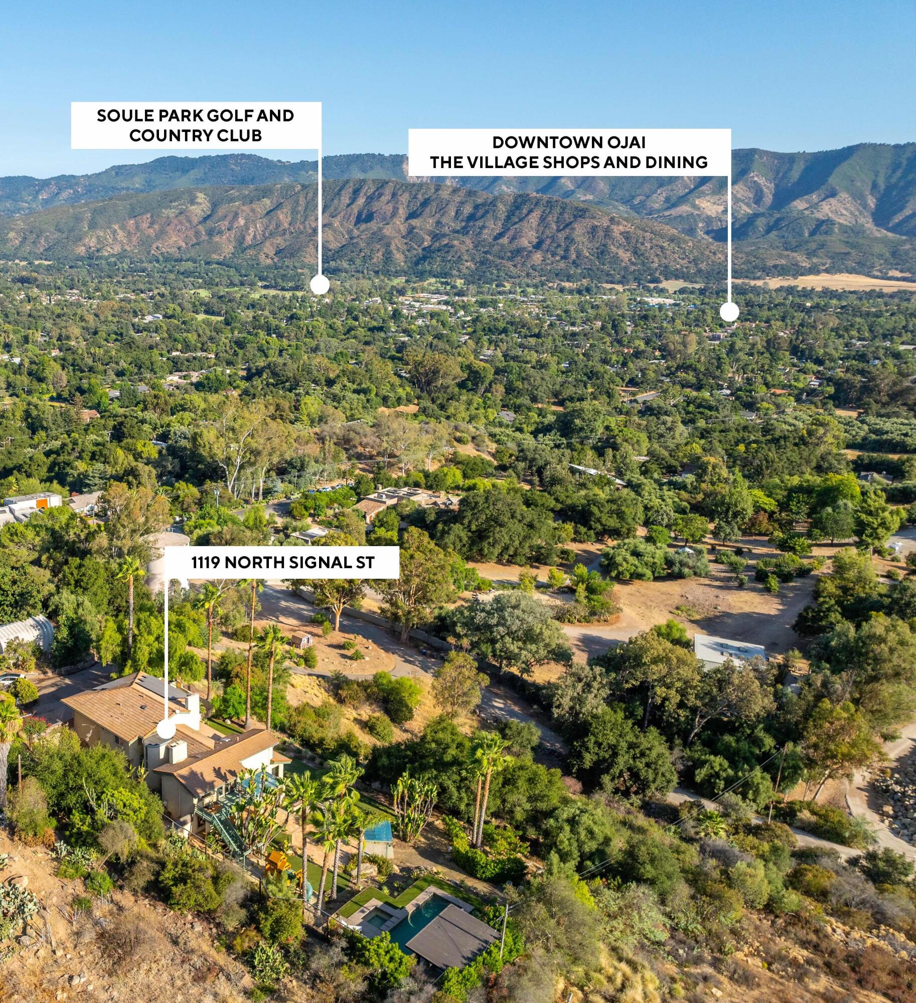 1119 North Signal Street Ojai, CA 93023 - Photo 15 of 83 Aerial south east Markers DJI_0974(cropp