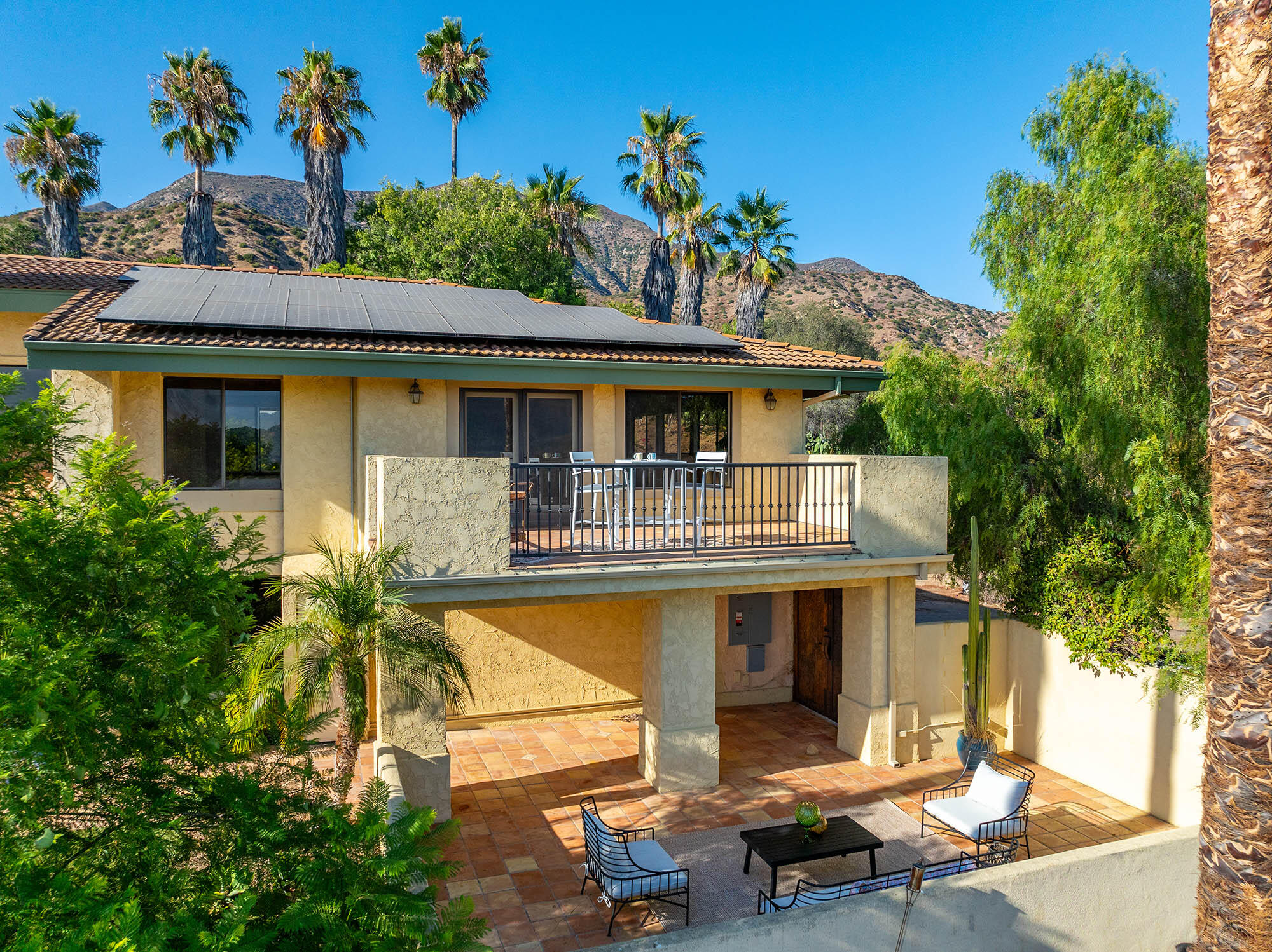 1119 North Signal Street Ojai, CA 93023 - Photo 39 of 83 Aerial south balcony & patio