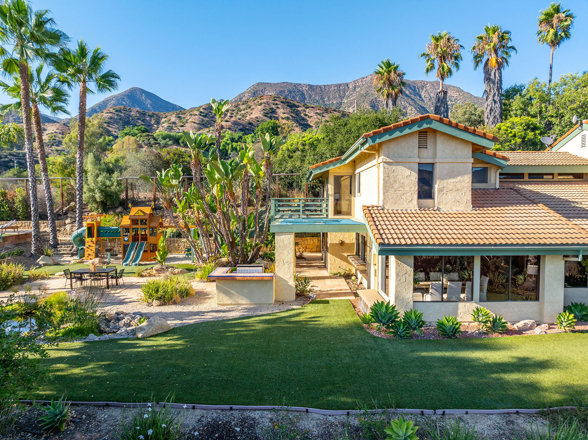 1119 North Signal Street Ojai, CA 93023 - Photo 62 of 83 Aerial front & side yard - 1119 N Signal