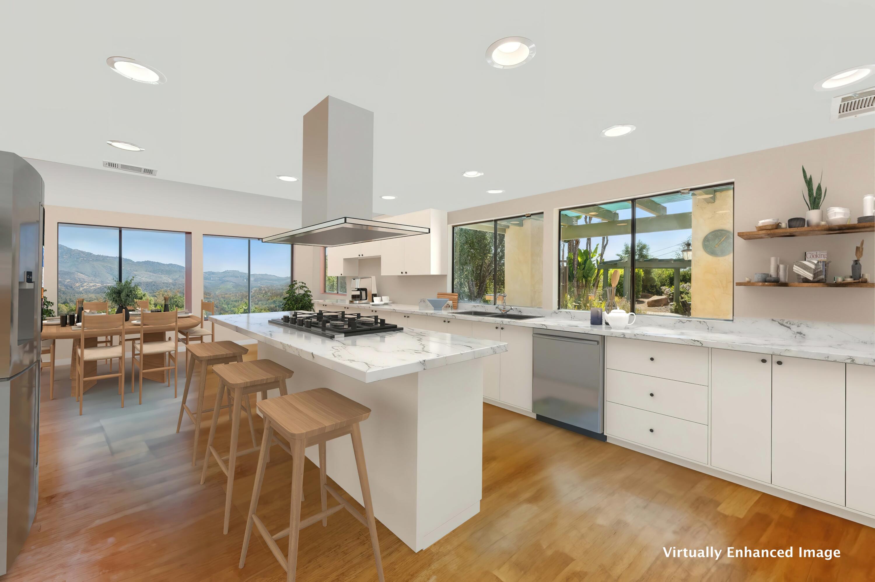 1119 North Signal Street Ojai, CA 93023 - Photo 7 of 83 Kitchen & dining Virtually Enhanced