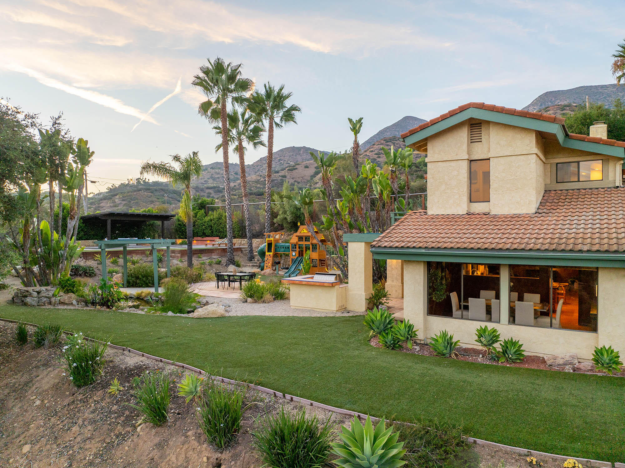 1119 North Signal Street Ojai, CA 93023 - Photo 71 of 83 Twilight aerial front yard