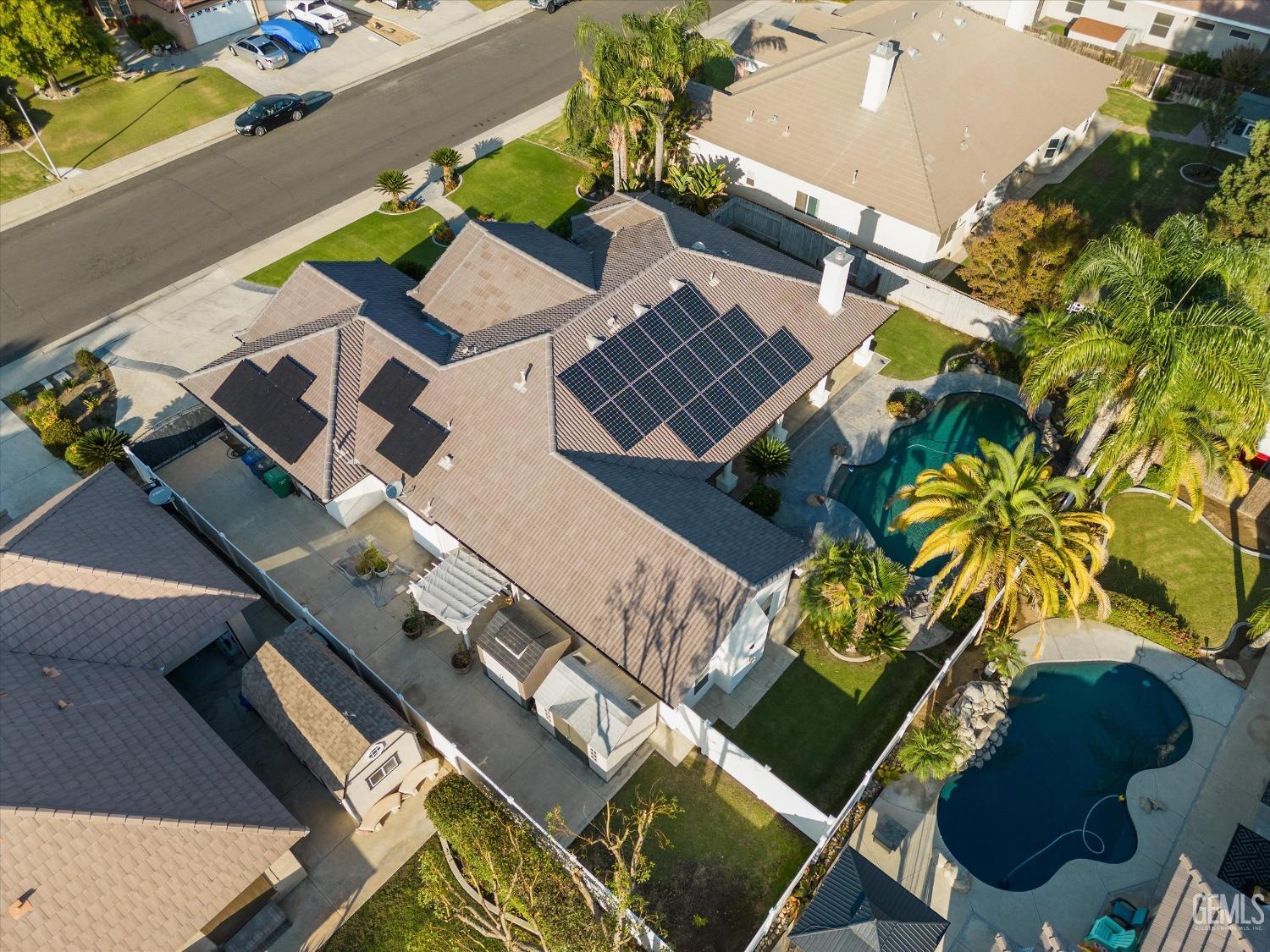 Undisclosed Address Bakersfield, CA 93314 - Photo 34 of 34 an aerial view of a house with a garden