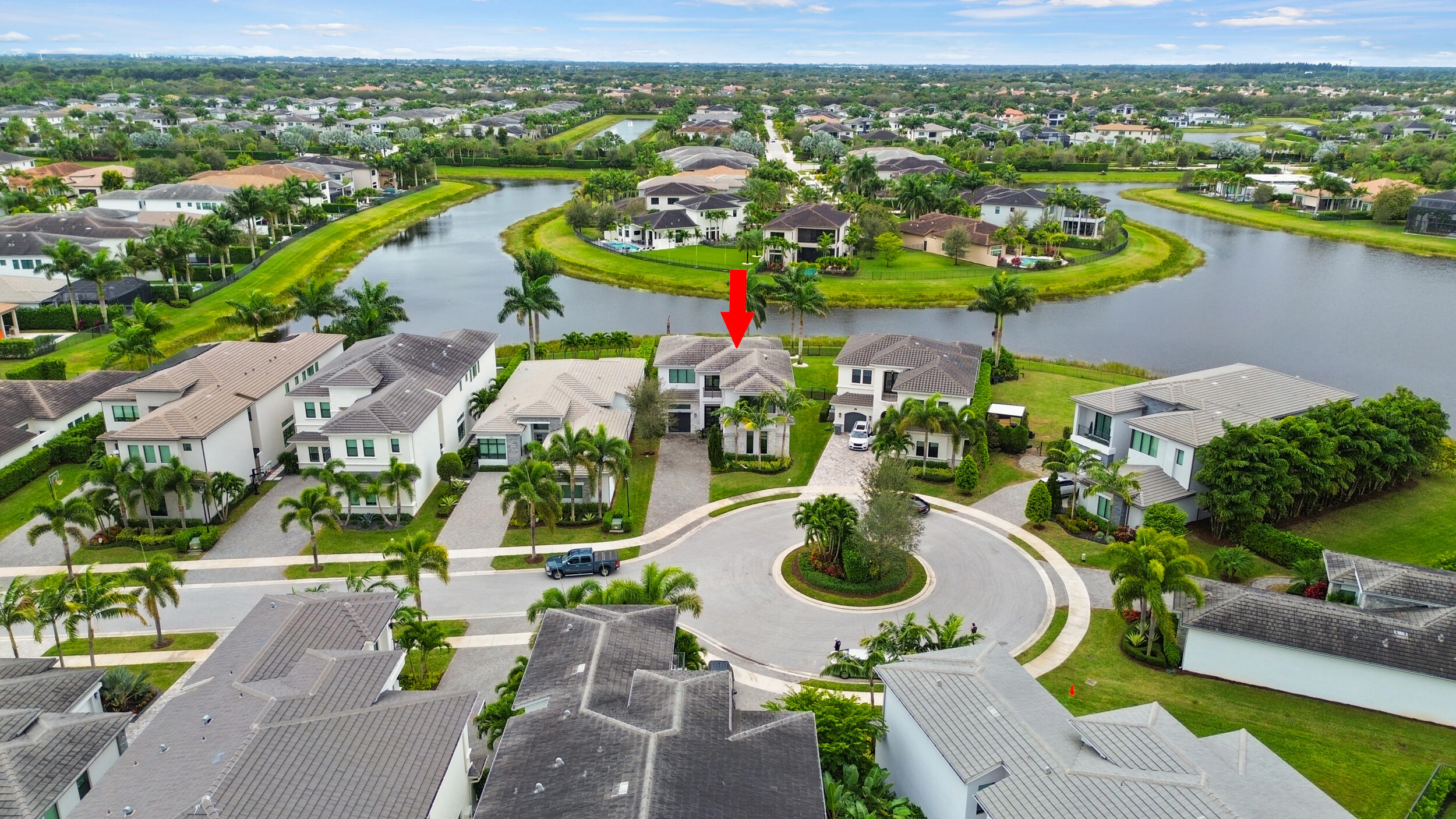 9168 Benedetta Place Boca Raton, FL 33496 - Photo 44 of 51 an aerial view of residential houses with outdoor space and lake view