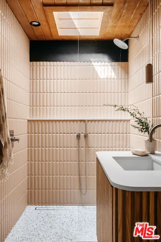 a view of swimming pool with outdoor seating