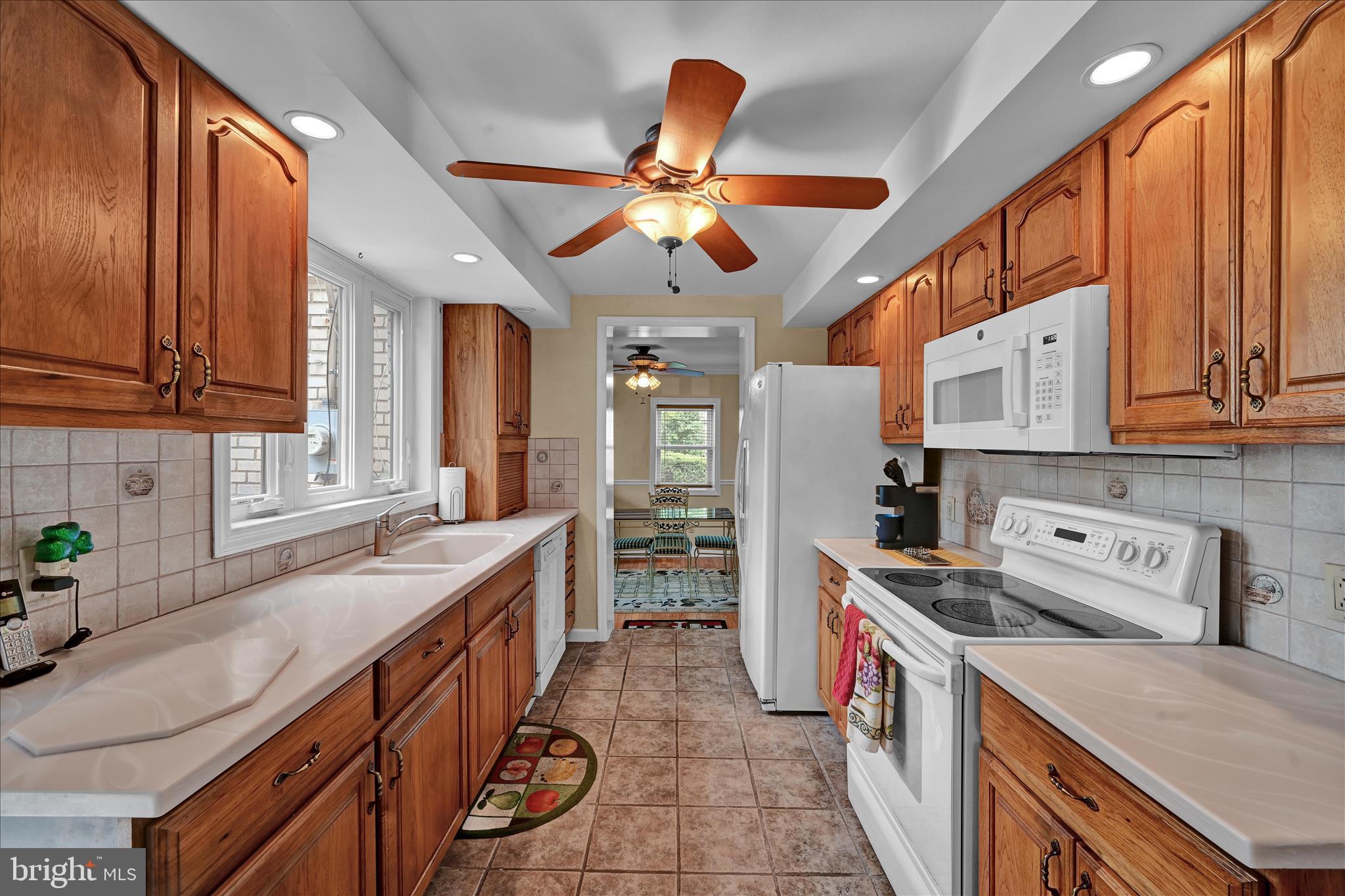 526 Argyle Road Drexel Hill, PA 19026 - Photo 14 of 42 Kitchen with Corian Counters & Plenty of Cabinets