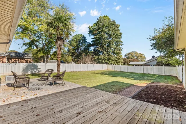 a view of a house with a backyard