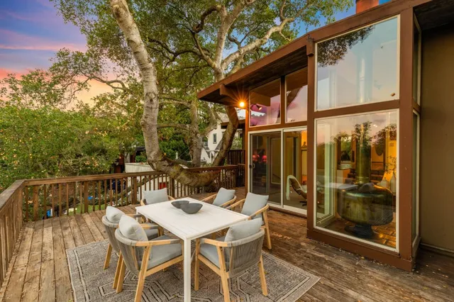 a view of table and chair in the deck