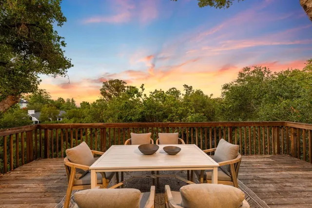 a view of a couches in the roof deck