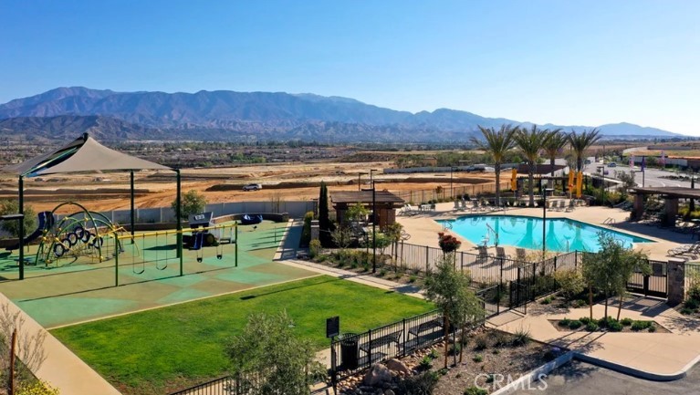 36838 Arietta Way Beaumont, CA 92223 - Photo 19 of 26 an outdoor space with patio and mountain view