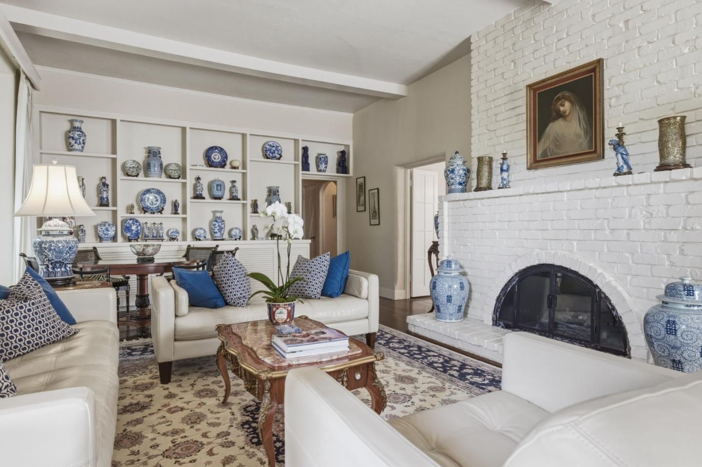 25286 Hatton Road Carmel, CA 93923 - Photo 12 of 34 a living room with furniture and a fireplace