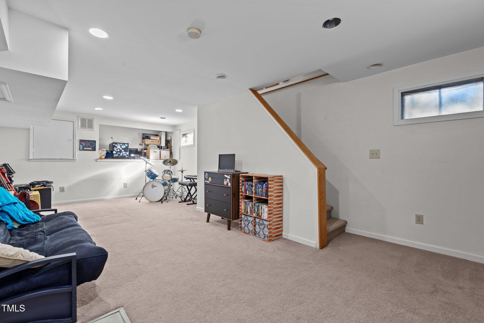 1325 Duplin Road Raleigh, NC 27607 - Photo 26 of 46 Nice-sized Recreational Room in Basement