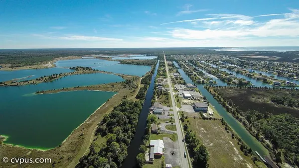 an aerial view of a city