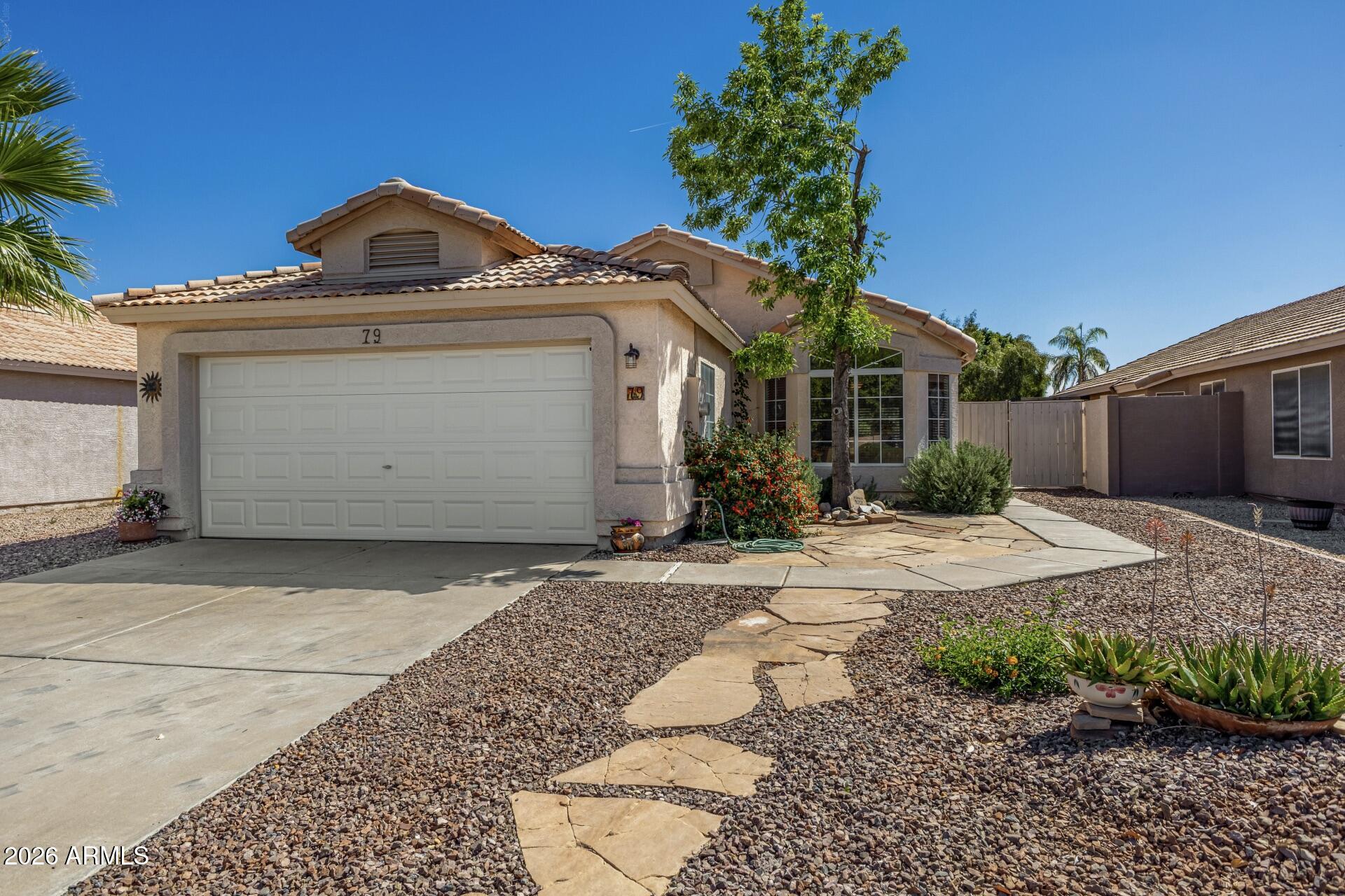 79 West Gail Drive Gilbert, AZ 85233 - Photo 1 of 37 Front exterior, flagstone walkway