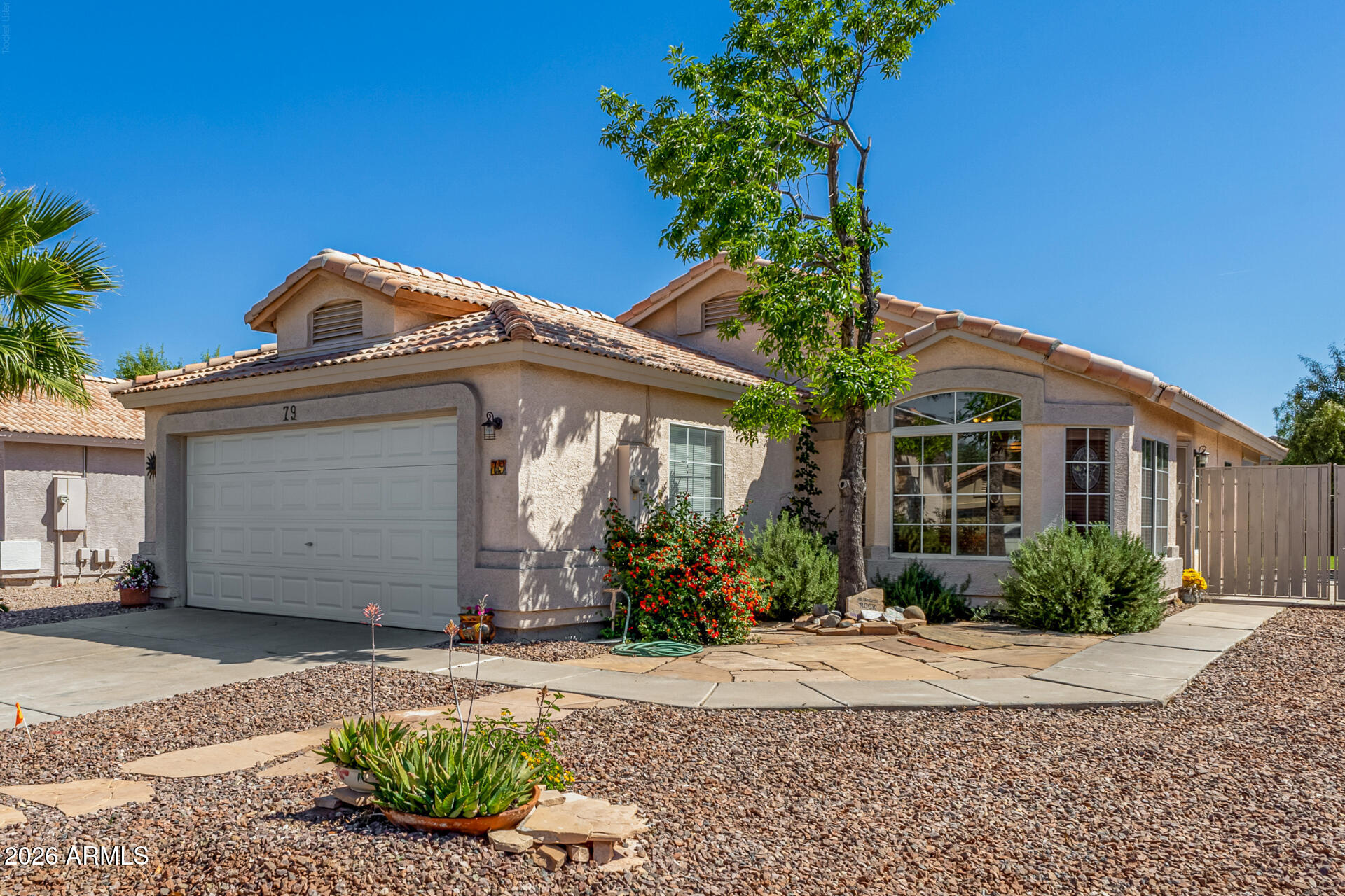 79 West Gail Drive Gilbert, AZ 85233 - Photo 9 of 37 Front exterior, side entry path