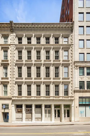 a front view of a building