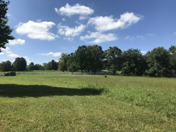 a view of a golf course with a lake