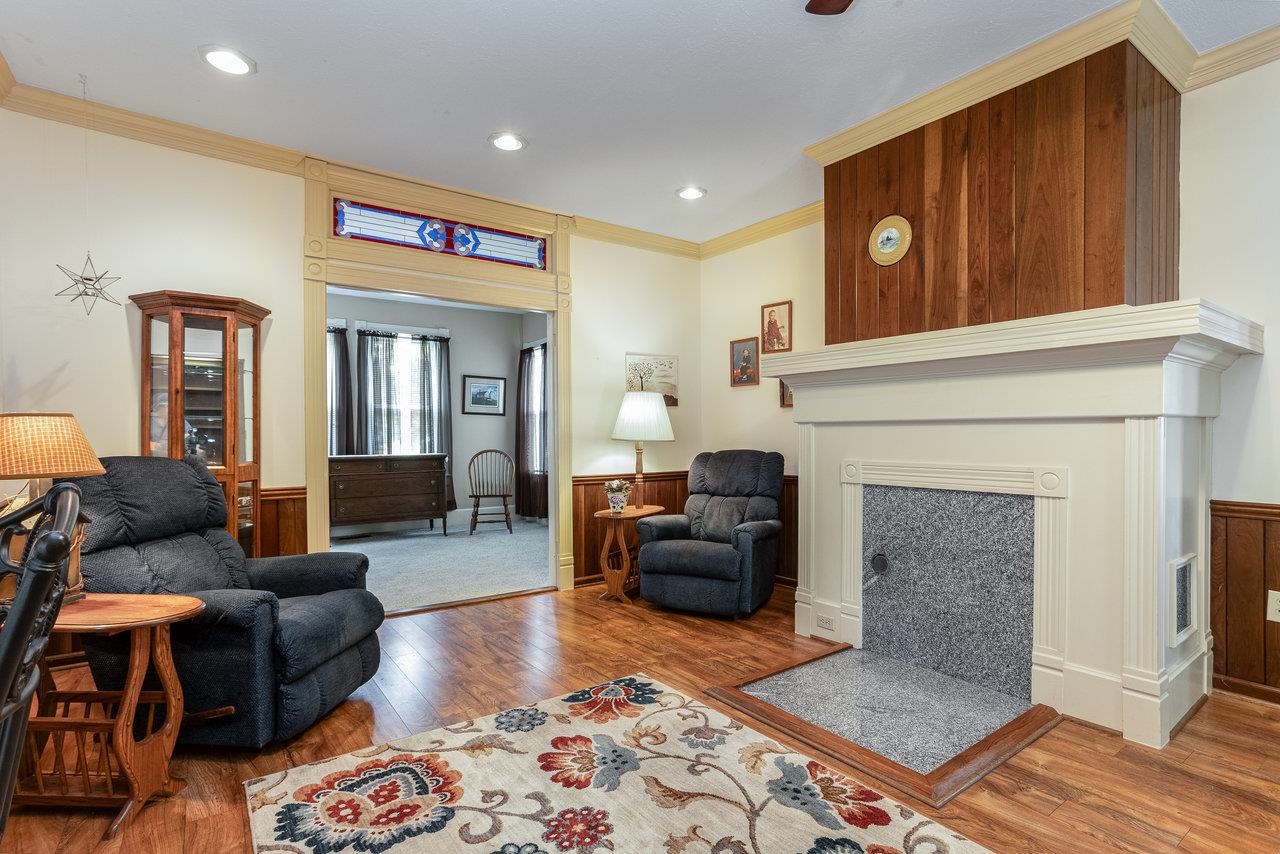 7231 Spring Creek Road Bridgewater, VA 22812 - Photo 13 of 74 a living room with furniture and a fireplace