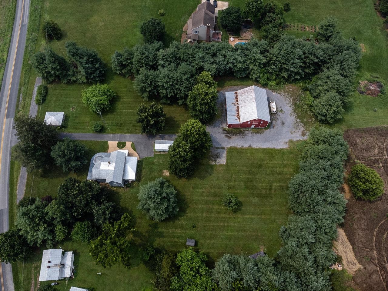 7231 Spring Creek Road Bridgewater, VA 22812 - Photo 68 of 74 an aerial view of a house with pool outdoor seating and yard