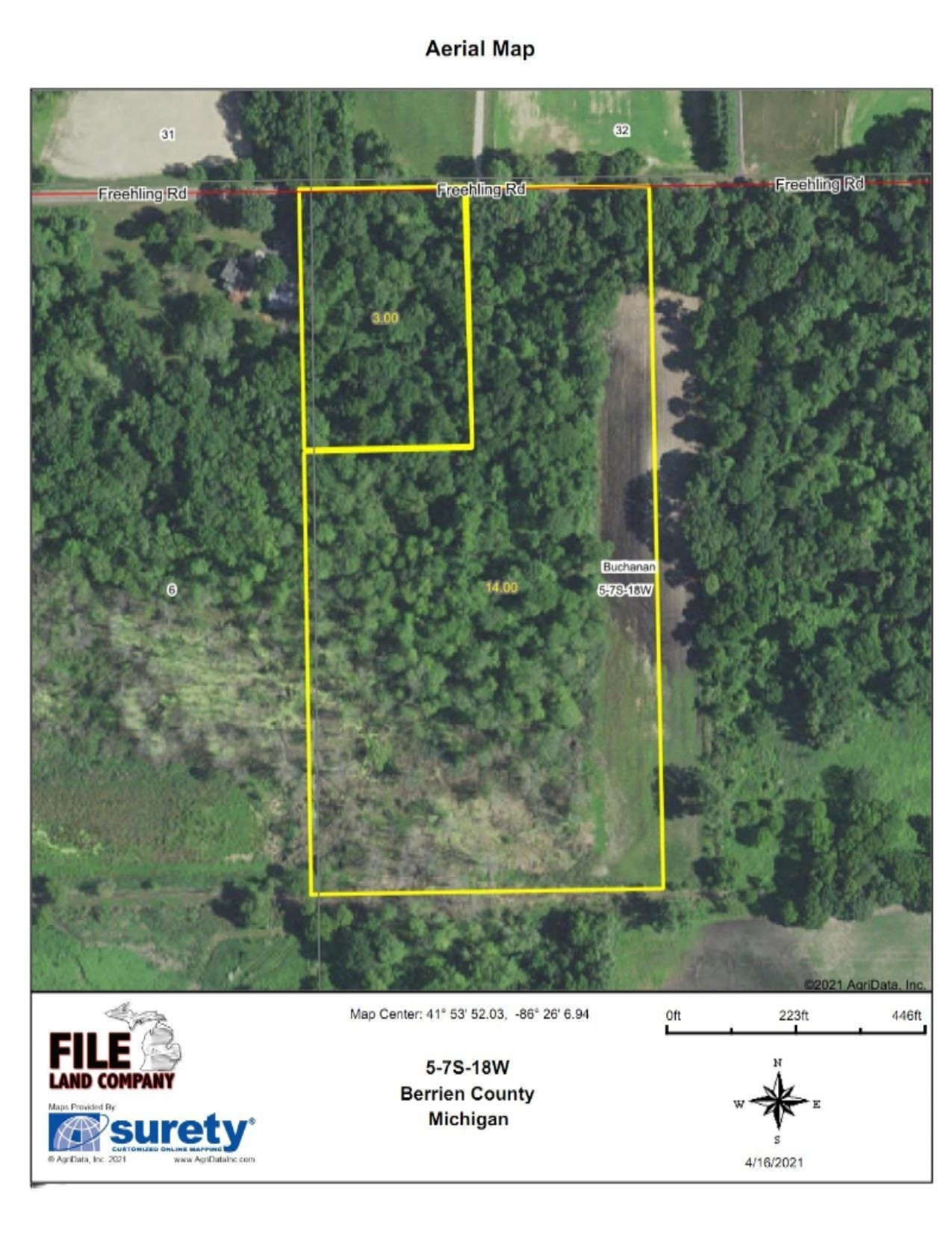 956 Freehling Road Buchanan, MI 49107 - Photo 1 of 1 Aerial
