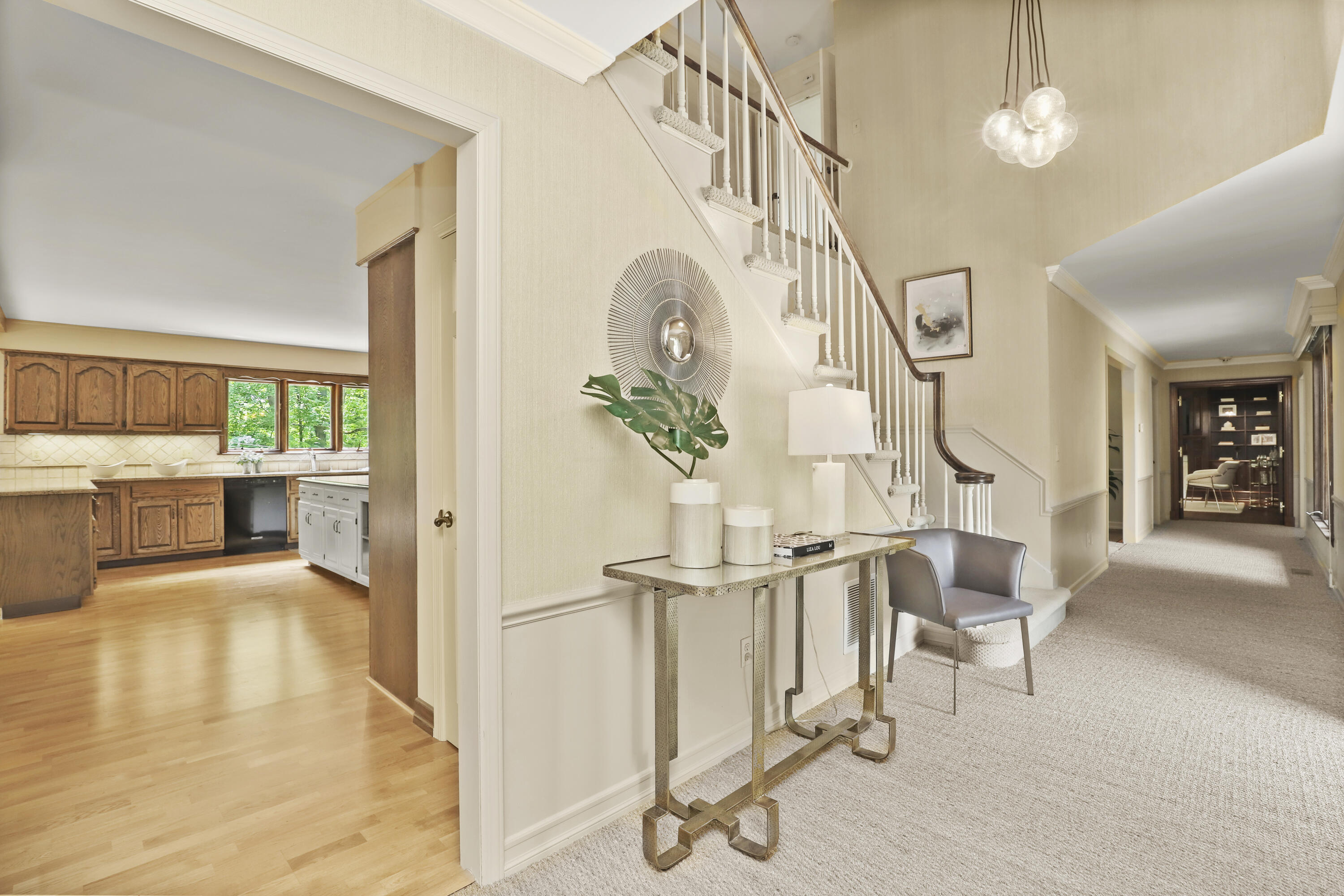 37 Long Lots Road New Canaan, CT 06840 - Photo 8 of 42 a view of entryway livingroom and hall with wooden floor