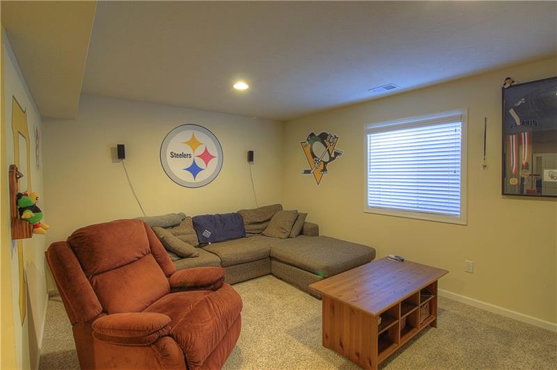 134 Chestnut Ridge Drive Beaver Falls, PA 15010 - Photo 22 of 25 Beautifully finished self-proclaimed Man Cave features recessed lighting, an egress window and plush wall-to-wall. Sure to be a favored gathering place!
