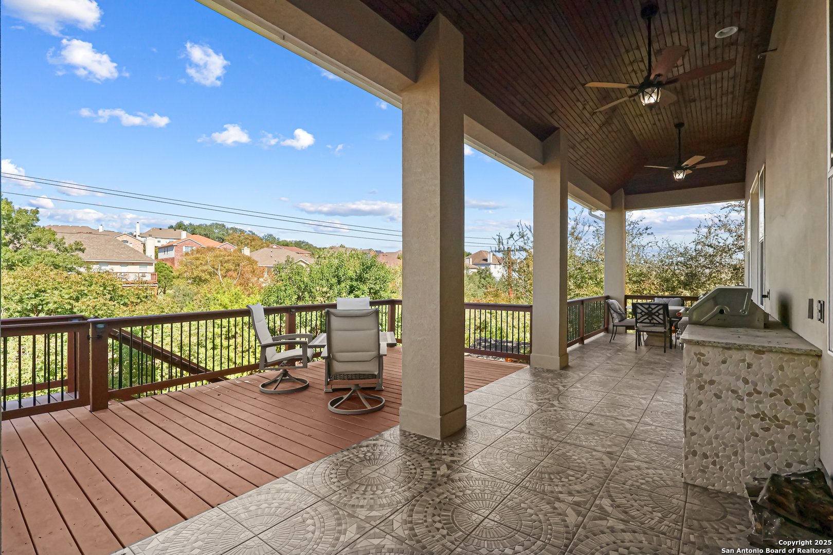 919 Sutters Rim San Antonio, TX 78258 - Photo 20 of 27 a view of a balcony with chairs