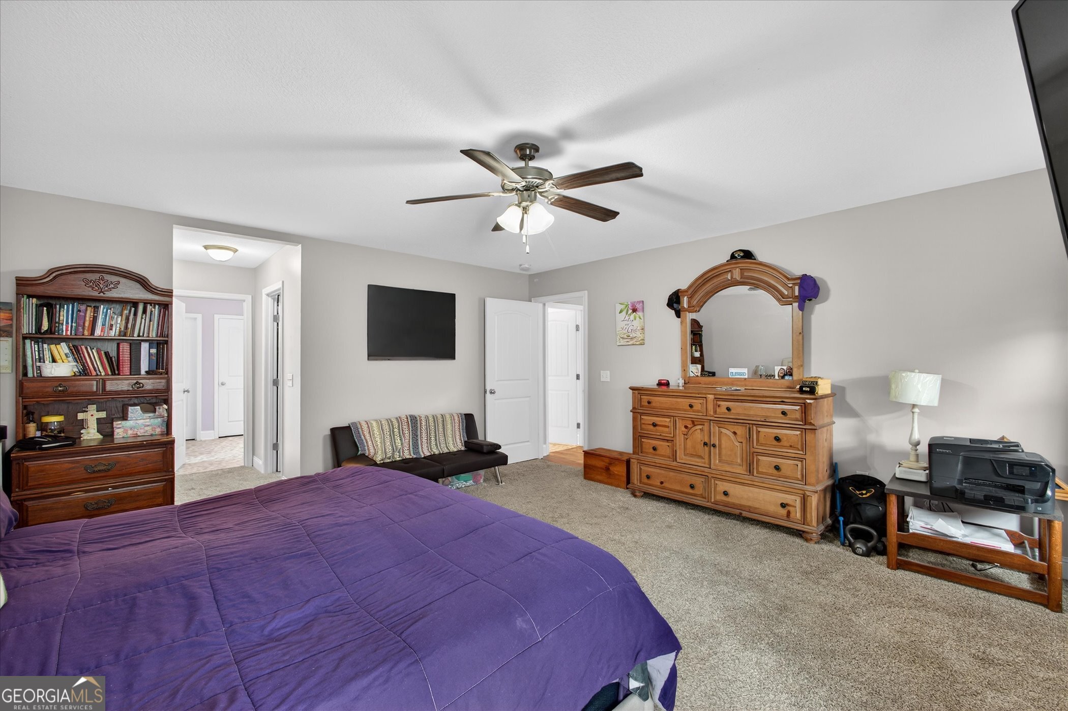 164 Stonebrook Way Statesboro, GA 30458 - Photo 21 of 46 a bedroom with furniture and a flat screen tv