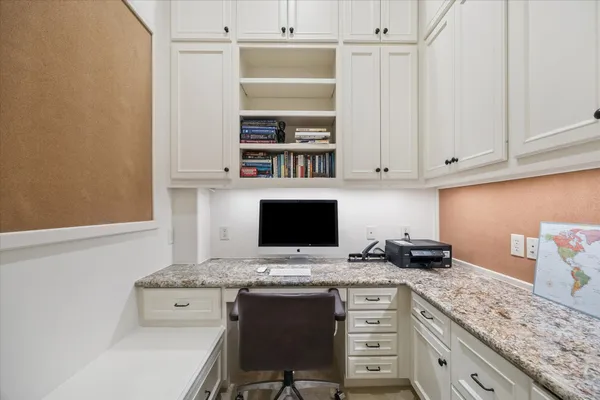 a view of a wooden door