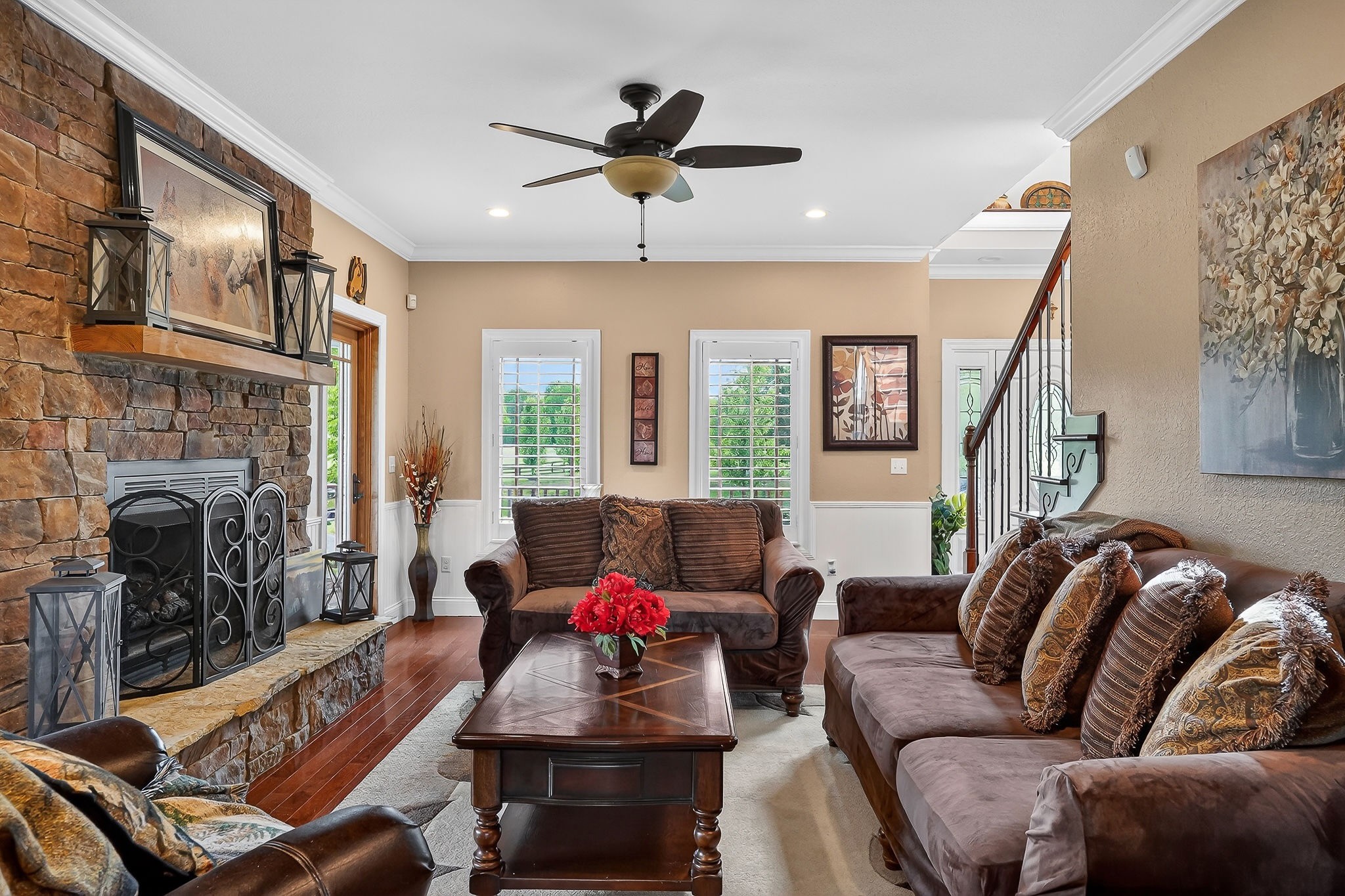 933 John Henry Lewis Road Dunlap, TN 37327 - Photo 24 of 100 a living room with furniture and a fireplace