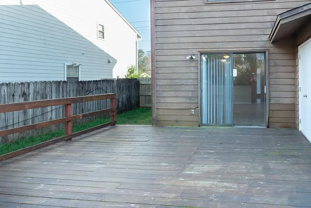 a view of backyard of house