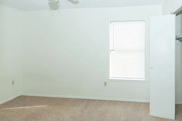 an empty room with a window