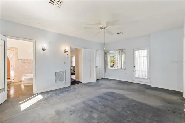 a view of a white building