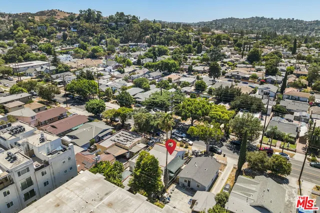 an aerial view of a city