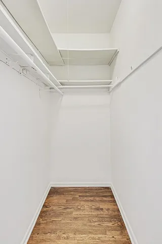 a view of a room with empty racks