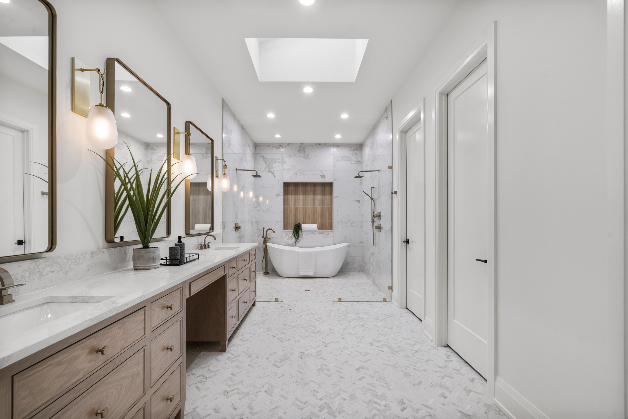 1323 Harding Place Nashville, TN 37215 - Photo 3 of 41 a spacious bathroom with a double vanity sink and a mirror