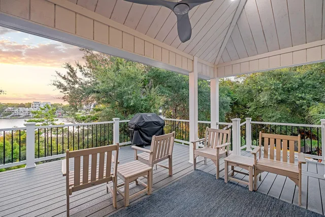 a view of an ocean from a balcony