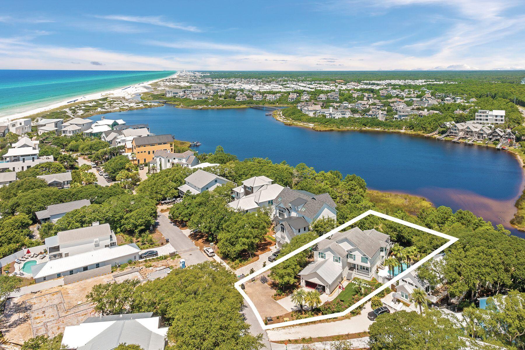 363 Pelican Circle Inlet Beach, FL 32461 - Photo 80 of 80 an aerial view of ocean and residential houses with outdoor space