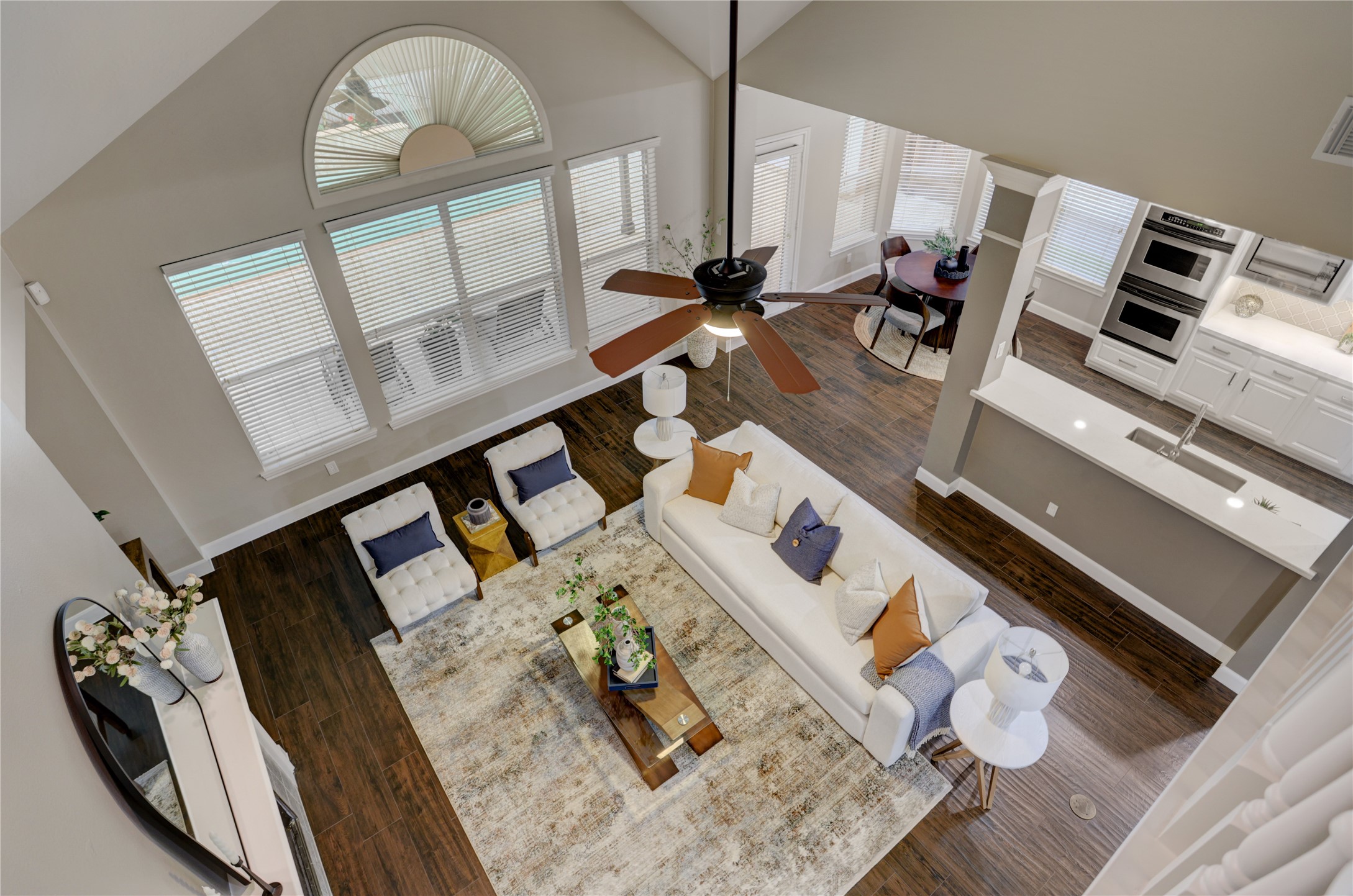 24418 Falcon Point Drive Katy, TX 77494 - Photo 22 of 40 a view of living room with furniture and floor to ceiling window