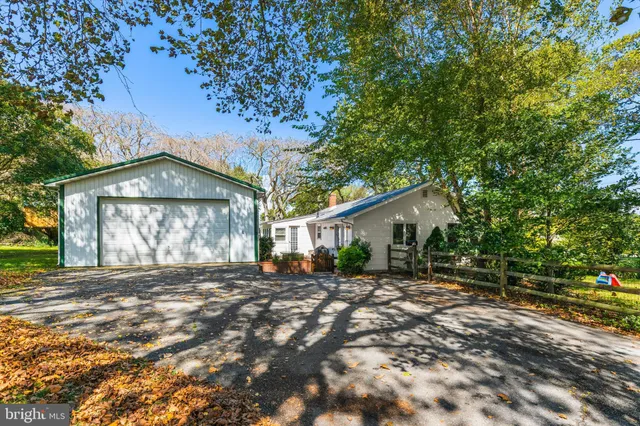 a big yard with trees